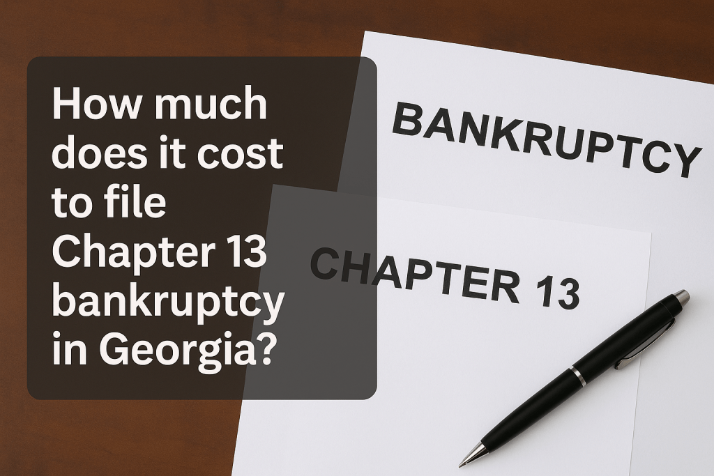 How much does it cost to file Chapter 13 bankruptcy in Georgia?